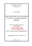 Luận văn Thạc sĩ Quản trị kinh doanh: Hoạch định chiến lược kinh doanh của Công ty cổ phần mía đường ĐăK Nông