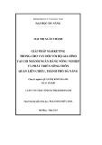 Luận văn Thạc sĩ Quản trị kinh doanh: Giải pháp marketing trong cho vay đối với hộ gia đình tại chi nhánh ngân hàng Nông nghiệp và Phát triển nông thôn quận Liên Chiểu, thành phố Đà Nẵng