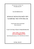 Luận văn Thạc sĩ Quản trị kinh doanh: Đánh giá thành tích nhân viên tại Kho bạc nhà nước Đăk Lăk