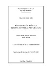 Luận văn Thạc sĩ Quản trị kinh doanh: Đào tạo nguồn nhân lực tại Công ty cổ phần nhựa Đà Nẵng