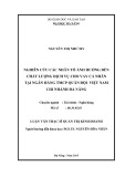 Luận văn Thạc sĩ Quản trị kinh doanh: Nghiên cứu các nhân tố ảnh hưởng đến chất lượng dịch vụ cho vay cá nhân tại Ngân hàng TMCP Quân đội Việt Nam chi nhánh Đà Nẵng