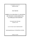 Luận văn Thạc sĩ Quản trị kinh doanh: Nghiên cứu sự hài lòng của người dân đối với dịch vụ hành chính công tại UBND Quận Ngũ Hành Sơn