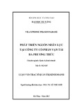 Luận văn Thạc sĩ Quản trị kinh doanh: Phát triển nguồn nhân lực tại Công ty cổ phần vận tải Đa phương thức