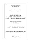 Luận văn Thạc sĩ Quản trị kinh doanh: Marketing trực tiếp đối với dịch vụ tiện ích tại Công ty thông tin di động khu vực III