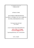 Luận văn Thạc sĩ Quản trị kinh doanh: Quản trị quan hệ khách hàng tại Công ty cổ phần Vận tải và thuê tàu Đà Nẵng (Vietfracht Đà Nẵng)