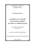 Luận văn Thạc sĩ Quản trị kinh doanh: Tạo động lực làm việc cho người lao động tại công ty TNHH Tuấn Đạt