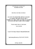 Luận văn Thạc sĩ Quản trị kinh doanh: Các yếu tố ảnh hưởng đến sự gắn kết của nhân viên đối với tổ chức - Nghiên cứu thực tiễn tại Công ty cổ phần xây dựng Đô thị và Khu công nghiệp