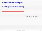 Bài giảng Cơ sở lý thuyết thông tin: Chương 1 - TS. Phạm Hải Đăng