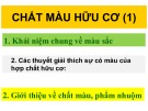 Bài giảng Hóa hữu cơ: Chất màu hữu cơ