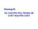 Bài giảng Hóa lý 1: Chương 3 - Sự chuyển pha loại một trong hệ một chất nguyên chất