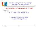 Bài giảng Lý thuyết mật mã: Chương 5 - TS. Hán Trọng Thanh