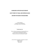 Doctoral thesis of Philosophy: Managing supplier relationship: case studies of small and medium asian grocery retailers in Melbourne