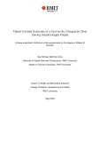 Master's thesis of Science: Patient-centred outcomes of a community chiropractic clinic serving disadvantaged people