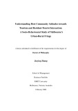 Doctoral thesis of Philosophy: Understanding host community attitudes towards tourism and resident-tourist interaction: A socio-behavioural study of Melbourne’s urban-rural fringe