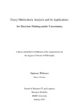 Doctoral thesis of Philosophy: Fuzzy multicriteria analysis and its applications for decision making under uncertainty