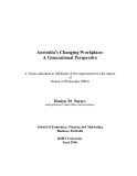 Doctoral thesis of Philosophy: Australia's changing workplace: a generational perspective