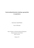 Doctoral thesis of Philosophy: Understanding information technology appropriation in organisations