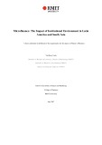 Master's thesis of Business: Microfinance: the impact of institutional environment in Latin America and South Asia