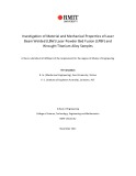 Master's thesis of Engineering: Investigation of material and mechanical properties of laser beam welded (LBW) laser powder bed fusion (LPBF) and wrought titanium alloy samples