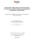 Master's thesis of Social Science: Youth suicide: What guides social work practice in Victorian secondary schools in preventing and responding to youth suicide?