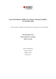 Doctoral thesis of Philosophy: Factors that influence middle class women’s financial capability: An Australian study