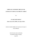 Doctoral thesis of Philosophy: Modelling commodity prices in the Australian National Electricity Market