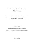 Doctoral thesis of Philosophy: Country image effects on employer attractiveness