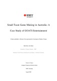 Master's thesis of Design: Small team game making in Australia: A case study of GOATi entertainment