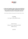 Master's thesis of Science: A molecular simulation study of thermal and pH effects on apo-lactoferrin stability: implications for potential encapsulation function of gram-positive bacteria