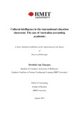 Doctoral thesis of Philosophy: Cultural intelligence in the transnational education classroom: The case of Australian accounting academics