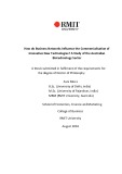 Doctoral thesis of Philosophy: How do business networks influence the commercialisation of innovative new technologies? A study of the Australian biotechnology sector