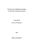 Doctoral thesis of Philosophy: Web interactive multimedia technology in university learning environments