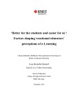 Master's thesis of Education: Better for the students and easier for us: Factors shaping vocational educators perceptions of e-Learning