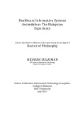 Doctoral thesis of Philosophy: Healthcare information systems assimilation: the Malaysian experience