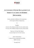 Master's thesis of Engineering: Autonomous power management of series-cascaded and hybrid microgrids