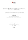 Master's thesis of Engineering: Dynamic modelling of an aggregated solar-PV system for power system transient stability studies