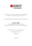 Doctoral thesis of Philosophy: Is there value in waiting? An empirical study of real options application to Australian property developments