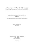 Doctoral thesis of Philosophy: A comprehensive study on the performance of Hong Kong Mandatory Provident Funds (MPF)