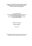 Doctoral thesis of Philosophy: Corporate social and environment-related governance disclosure practices in the textile and garments industry: evidence from Bangladesh