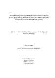 Doctoral thesis of Philosophy: The relationship between Middle Eastern tourists' cultural values, expectations, perceptions, behavioural intentions and Gold Coast accommodation service quality