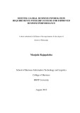 Doctoral thesis of Philosophy: Meeting global business information requirements with ERP systems for improved business performance