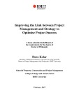 Doctoral thesis of Philosophy: Improving the link between project management and strategy to optimise project success