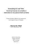 Doctoral thesis of Philosophy: Accounting for lost time: examining corporate accountability to stakeholders for occupational health and safety