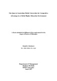 Doctoral thesis of Philosophy: Quest of Australian public universities for competitive advantage in a global higher education environment