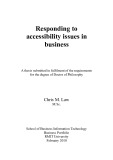 Doctoral thesis of Philosophy: Responding to accessibility issues in business