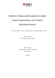 Master's thesis of Science: Selection of highly specific aptamers to detect Fusarium graminearum and Fusarium pseudograminearum