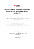 Master's thesis of Engineering: Studies on film forming corrosion inhibitors on aluminium alloy, AA2024-T3