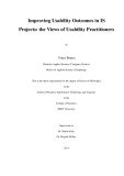 Master's thesis of Applied Science (Computing): Improving usability outcomes in IS projects: the views of usability practitioners