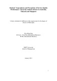 Doctoral thesis of Philosophy: Students' expectations and perceptions of service quality performance: university student advisors in Australia, Malaysia and Singapore