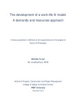 Doctoral thesis of Philosophy: The development of a work-life fit model: A demands and resources approach